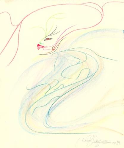 Self-Portrait of artist while Out-of-Body.