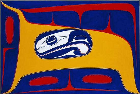 Bird in the air robert davidson acrylic on canvas 40 x 60 2012